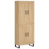 vidaXL augstais skapis, ozolkoka, 69,5x34x180 cm, inženierijas koks
