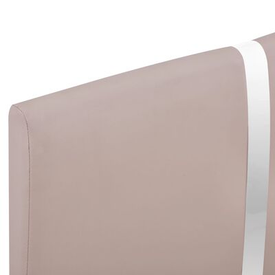 vidaXL gultas rāmis, kapučīno krāsas mākslīgā āda, 90x200 cm