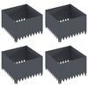 vidaXL Zāliena Apmale 4 pcs 60 x 60 x 35 cm Tērauds Antracīta