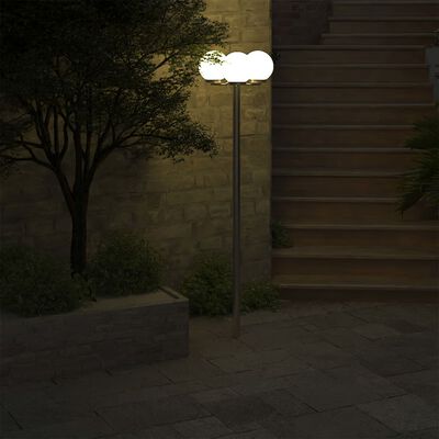 vidaXL dārza lampas stabs ar 3 lampām, 220 cm