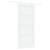 vidaXL Slīdo&scaron;ās durvis 93 x 211 cm Inženierijas koks Balts