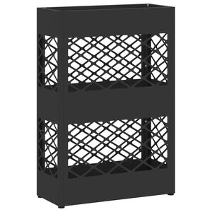 vidaXL Lietus lietussarga statīvs Melns 28 x 12 x 41 cm Tērauds