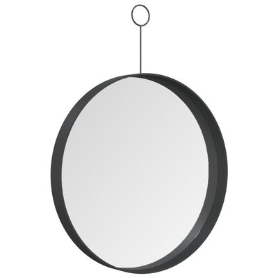vidaXL piekarams spogulis ar āķi, melns, 30 cm