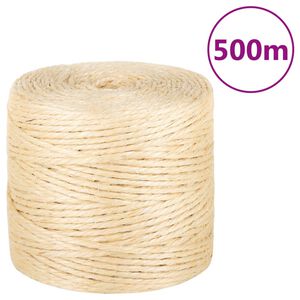 vidaXL virve, 4 mm, 500 m, 100% sizals