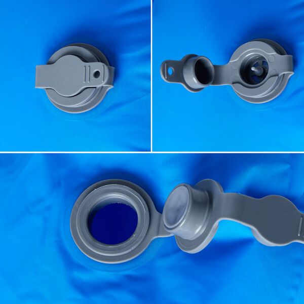 vidaXL piepū&scaron;ams kempinga matracis, spilvens, vienvietīgs, zils