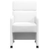 vidaXL Ēdamgalda krēsli ar ritenī&scaron;iem 2 pcs Balts 58 x 65 x 98 cm