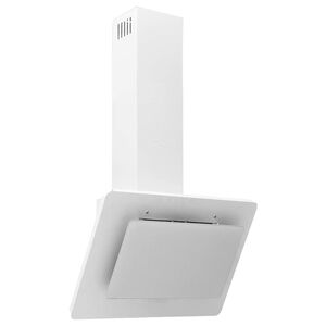 vidaXL tvaika nosūcējs, 60 cm, tērauds, rūdīts stikls, balts