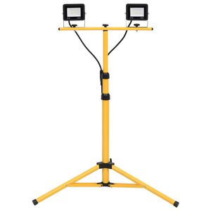 vidaXL LED prožektors ar statīvu, 2x20 W, vēsi balta gaisma