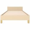 vidaXL gultas rāmis bez matrača, krēma, 90x190cm audums