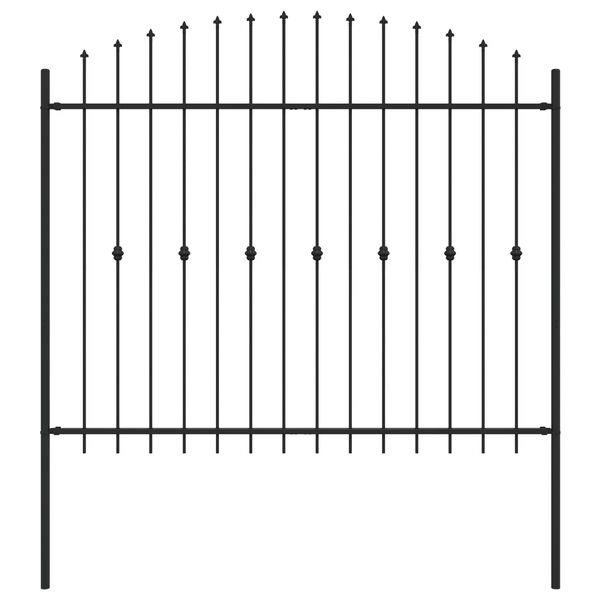 vidaXL Skrūvežogs Melna 200 x 200 cm