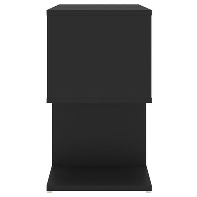 vidaXL naktsskapītis, melns, 50x30x51,5 cm, skaidu plāksne