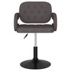 vidaXL grozāms virtuves krēsls, pelēkbrūns audums