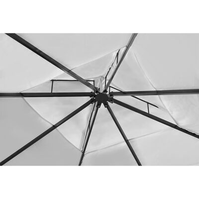 vidaXL dārza nojume ar jumtu, 3x4 m, krēmbalta