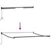 vidaXL Izvelkams jumtiņ&scaron; Melna 350 x 250 cm Poliesters un alumīnijs