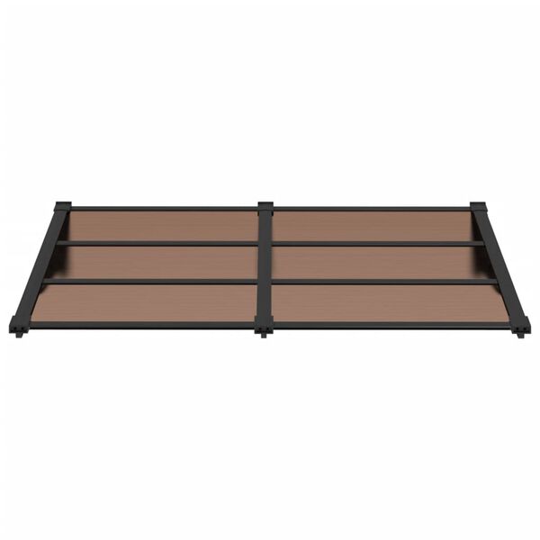 vidaXL durvju nojume, melna, 152,5x90 cm, polikarbonāts