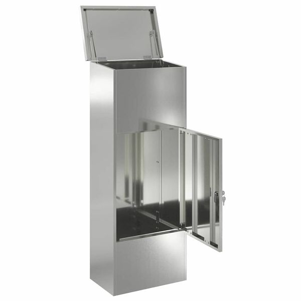 vidaXL Paku nodo&scaron;anas kaste Melna 44.5 x 29 x 110.5 cm Cinkots tērauds