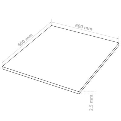 vidaXL MDF plāksnes, 20 gab., kvadrāta, 60x60 cm, 2,5 mm