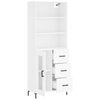vidaXL augstais skapis, balts, 69,5x34x180 cm, inženierijas koks