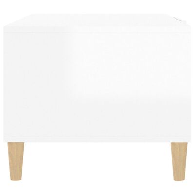 vidaXL kafijas galdiņš, spīdīgi balts, 102x50x40 cm, inženierijas koks