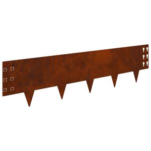 vidaXL Zāliena Apmale 30 gab. 100 x 25 cm Tērauds Rūsa
