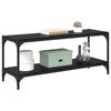 vidaXL Televizora skapī&scaron;a Melns ozolkoks 100x33x41cm