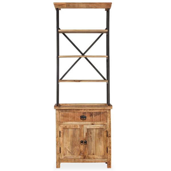 vidaXL skapītis ar plauktiem, 65x30x180 cm, mango masīvkoks