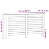 vidaXL radiatora pārsegs, koka krāsa, 149x20x82 cm, inženierijas koks