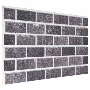 vidaXL Sienas paneļi 10 pcs Melns un pelēks 100 x 50 cm EPS putas