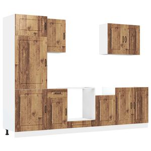 vidaXL 7-daļīgs virtuves skapītis komplekts, Kalmar, veca koka