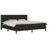 vidaXL Gultas rāmis ar matraci Melns 180 x 200 cm Samts