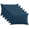 vidaXL Spilvenu pārvalks 6 gab. ALMELO Tums zils 40 x 60 cm kordurojs