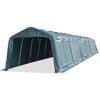 vidaXL mājlopu nojume, tum&scaron;i zaļa, PVC, 3,3x16 m, 550 g/m&sup2;, noņemama