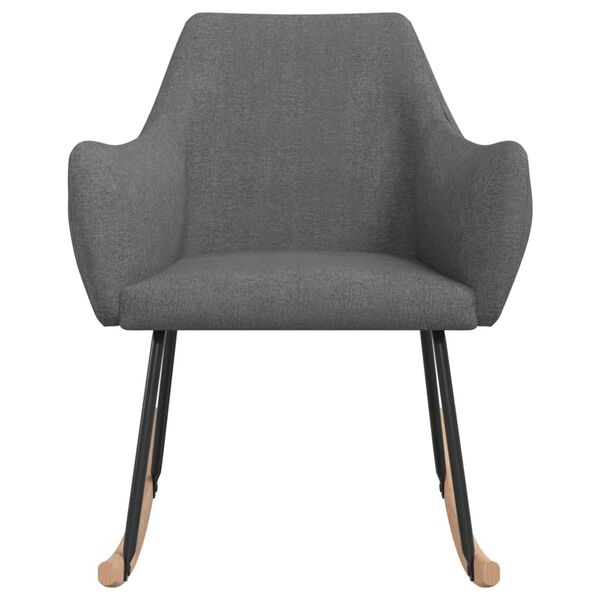 vidaXL &scaron;ūpuļkrēsls, tum&scaron;i pelēks audums