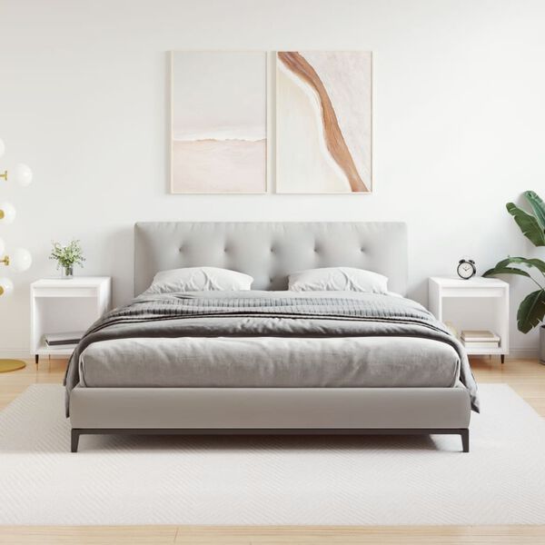 vidaXL naktsskapī&scaron;i, 2 gab., balti, 40x35x50 cm, inženierijas koks