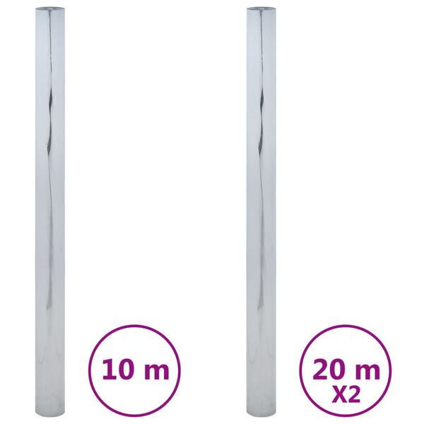 vidaXL atstarojošas plēves, 3 gab., statiskas, sudrabainas, PVC