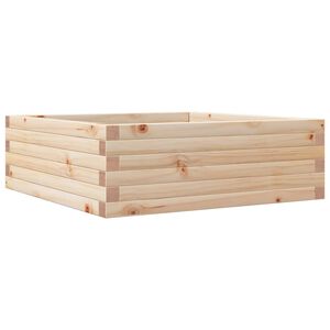 vidaXL dārza puķu kaste, 70x70x23 cm, priedes masīvkoks