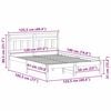 vidaXL Gultas rāmis Brūna 120 x 190 cm Ciets priedes koks
