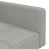 vidaXL 2-vietīga dīvāngulta ar soliņu, pelēks mikro&scaron;ķiedras audums
