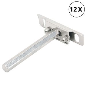 vidaXL peldo&scaron;ie plauktu kron&scaron;teini 12 gab. &Oslash;12x100 mm oglekļa tērauds