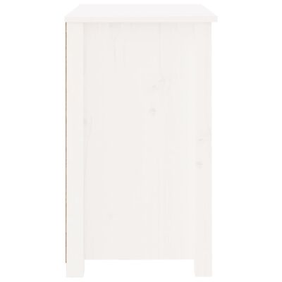 vidaXL naktsskapītis, balts, 50x35x61,5 cm, priedes masīvkoks