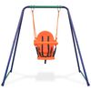 vidaXL vienvietīgās šūpoles un mazuļu šūpoles, 2- vienā, oranžas