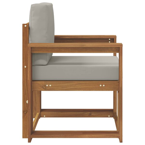 vidaXL Āra dīvāns Cieta akācijas koks un poliesters