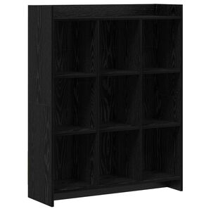 vidaXL Grāmatu skapis Melns ozols 87,5 x 30 x 111 cm Inženierijas koks
