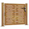 vidaXL dārza vārti, 100x100 cm, Corten tērauds, kvadrātveida dizains