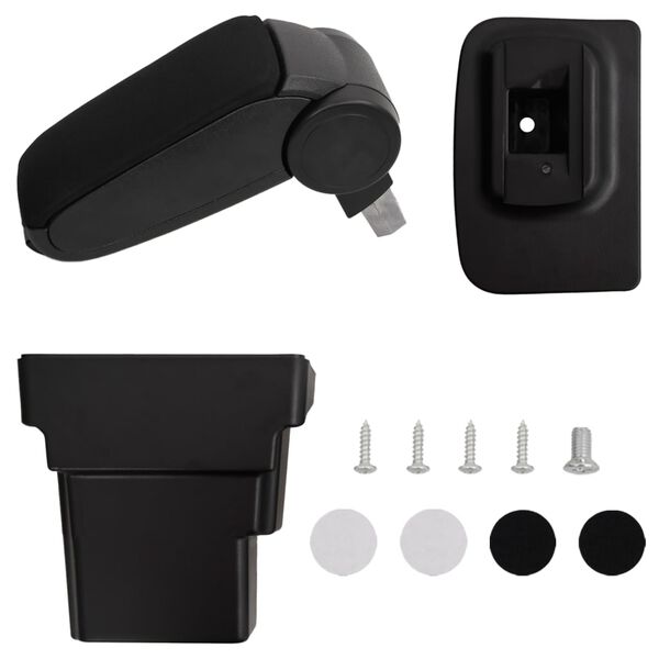 vidaXL automa&scaron;īnas roku balsts, melns, 17x32x(37-53) cm, ABS