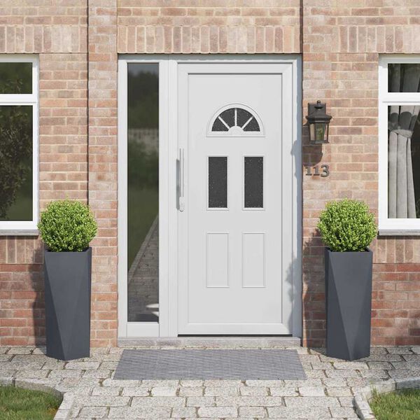 vidaXL Puķu kaste 2 pcs Antracīts 30 x 30 x 75 cm Tērauds