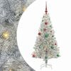vidaXL Ziemassvētku eglīte su 150 LED ar statīvu Sudraba 150 cm PET