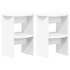 vidaXL Sānu skapis 2 pcs Balts &Oslash;40 x 50 cm Inženierijas koks