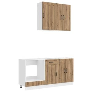 vidaXL Virtuves vienība LUCCA 5 gab. Artisan Ozols Inženierijas koks