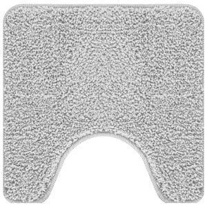 vidaXL Neslīdo&scaron;s vannas paklājs ar tualetes izgriezumu Pelēka